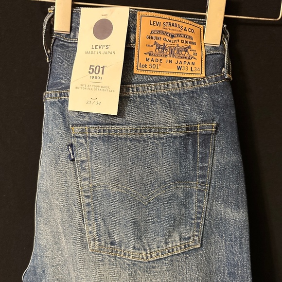 Levi's Other - Levi’s Men’s 501 1980’s Made In Japan Selvedge Denim 33X34 NWT
